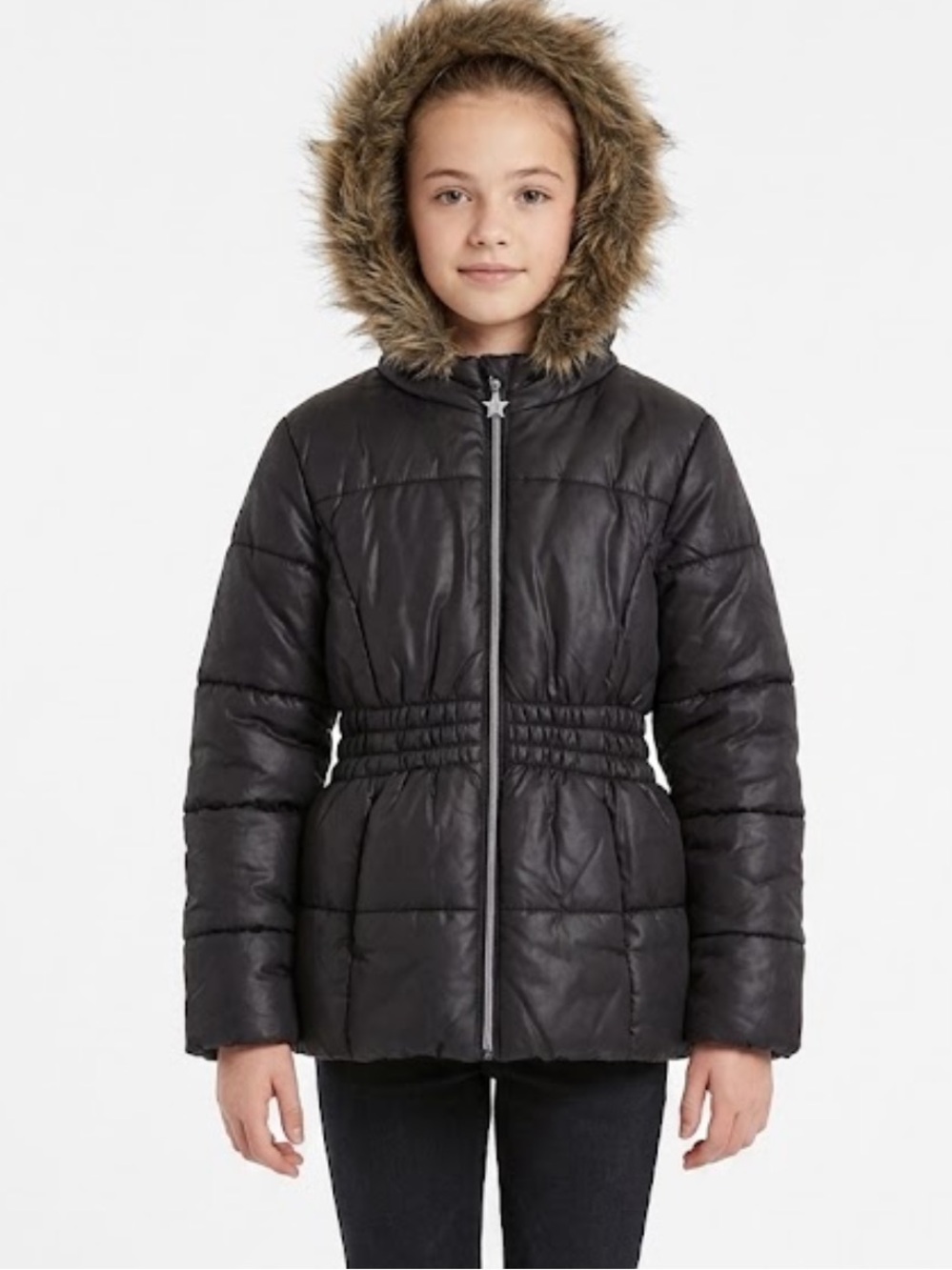 S. ROTHSCHILD Big Girls Down Alternative Hooded Winter Puffer Bubble Jacket Coat